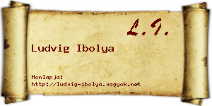 Ludvig Ibolya névjegykártya